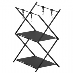 Outdoor Multifunctional Picnic Racks Two Layer Camping Storage Racks